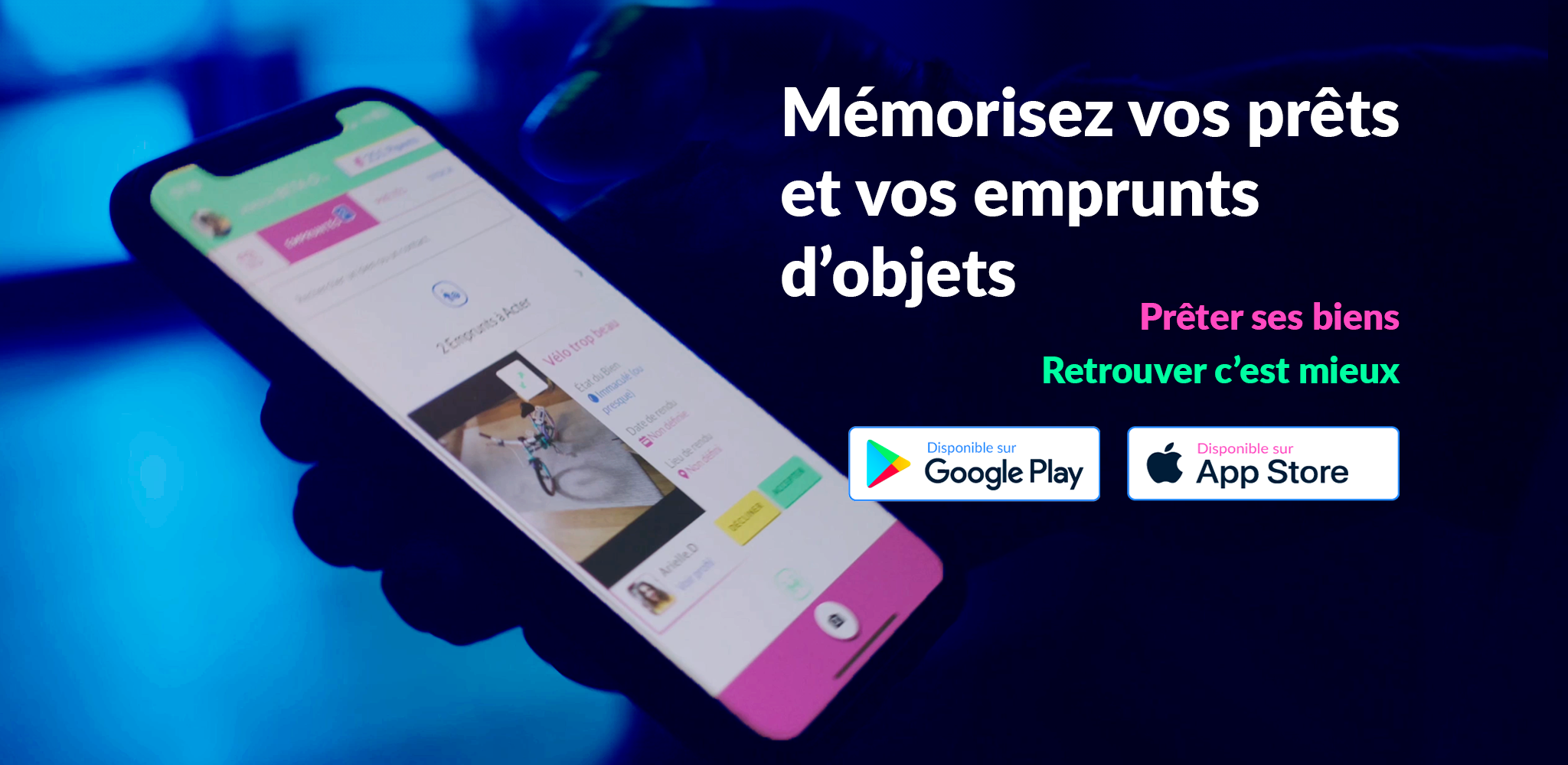 la meilleur application de prêt d'objets